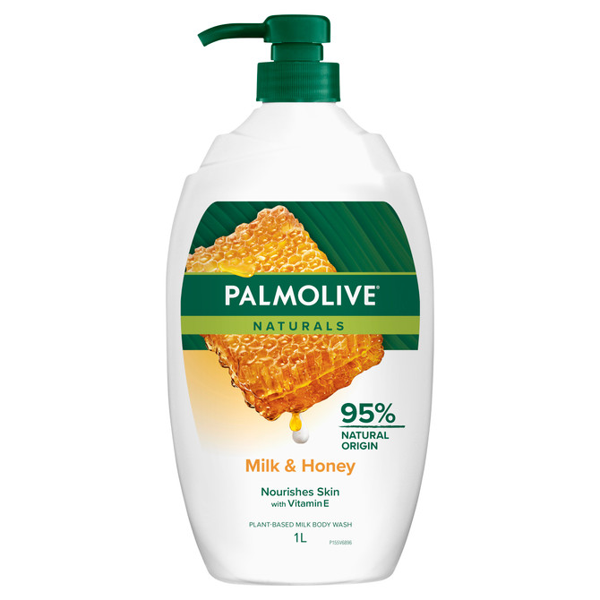 Palmolive Naturals Body Wash Milk & Honey 1L Moisturising Almond Milk