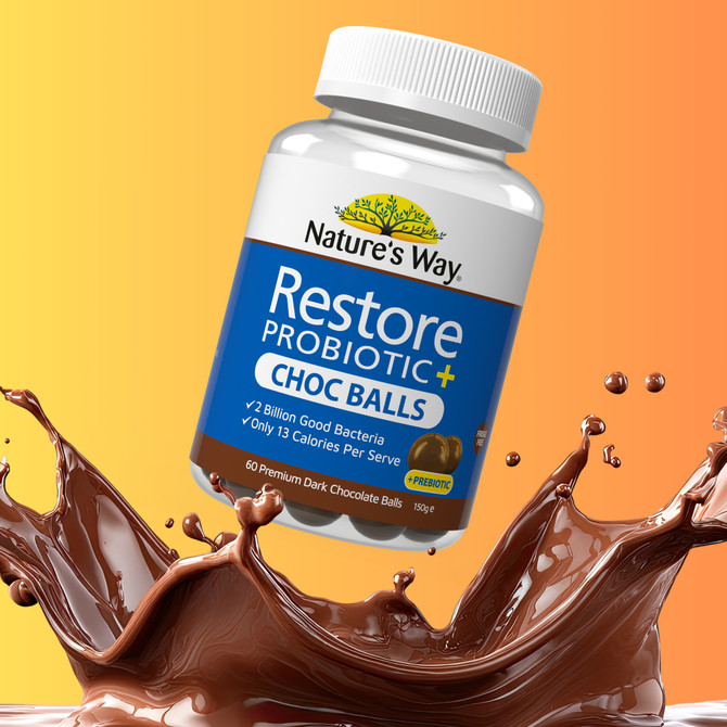 Nature's Way Restore Probiotic Choc Balls 60s