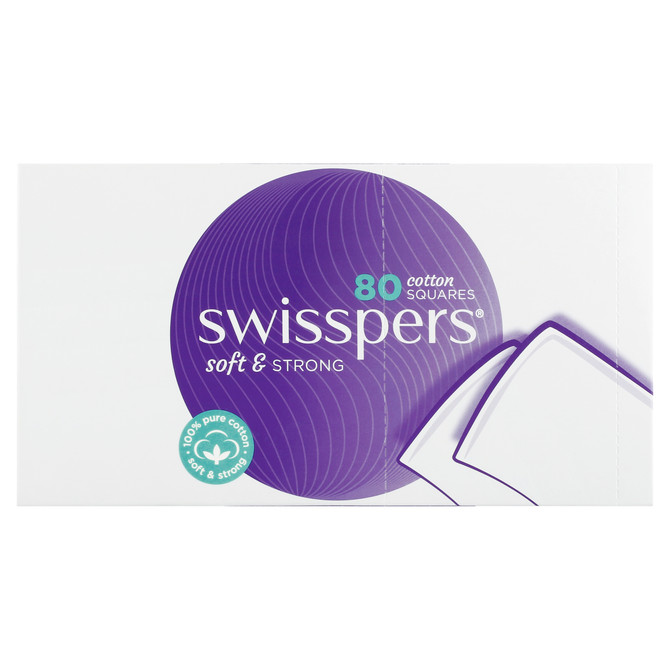 Swisspers Cotton Squares 80 pack