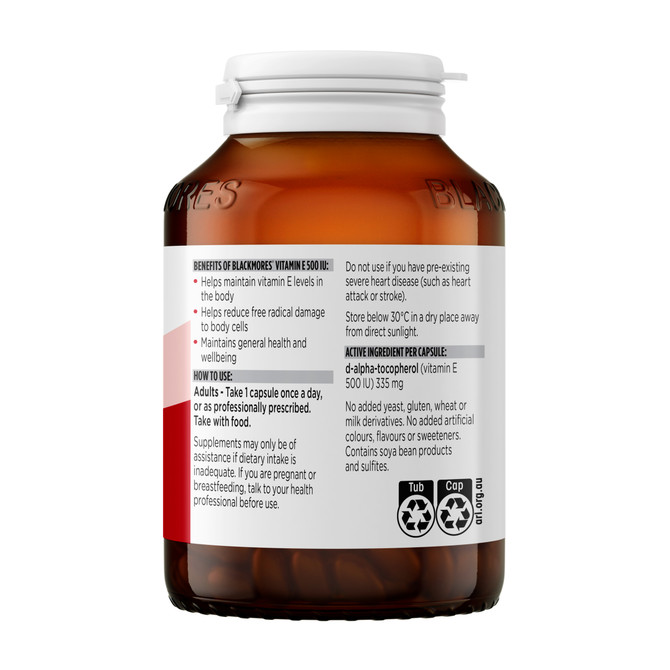 Blackmores Vitamin E 500 IU 150 Capsules