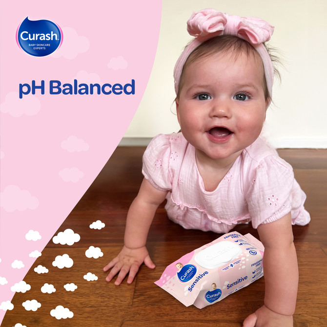Curash Sensitive Fragrance Free Baby Wipes 3 x 80 Pack