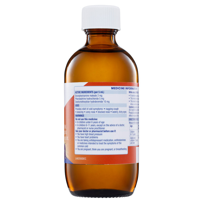 DEMAZIN Kids 6+ Cough + Cold Relief Syrup Grape Flavour 200mL