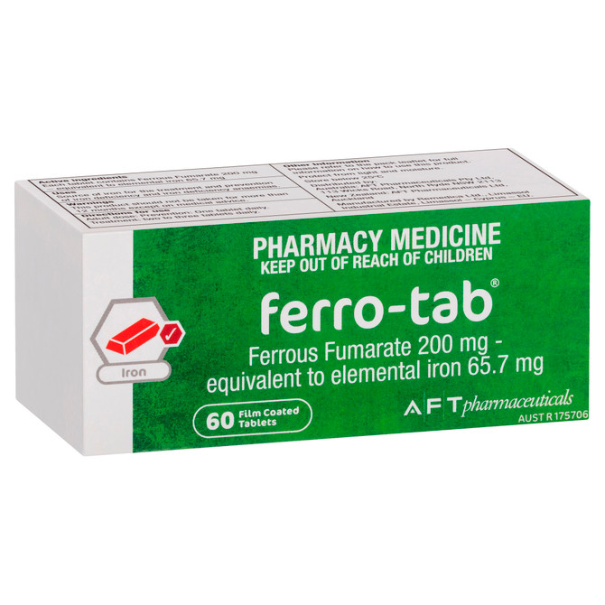 Ferro-Tab® 200mg 60 Film Coated Tablets