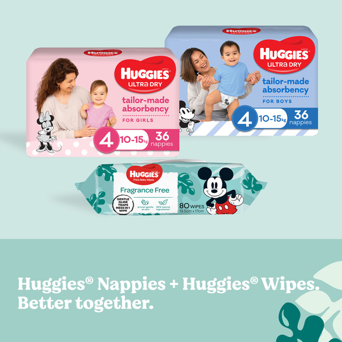 Huggies Refillable Baby Wipes Tub 64 Pack