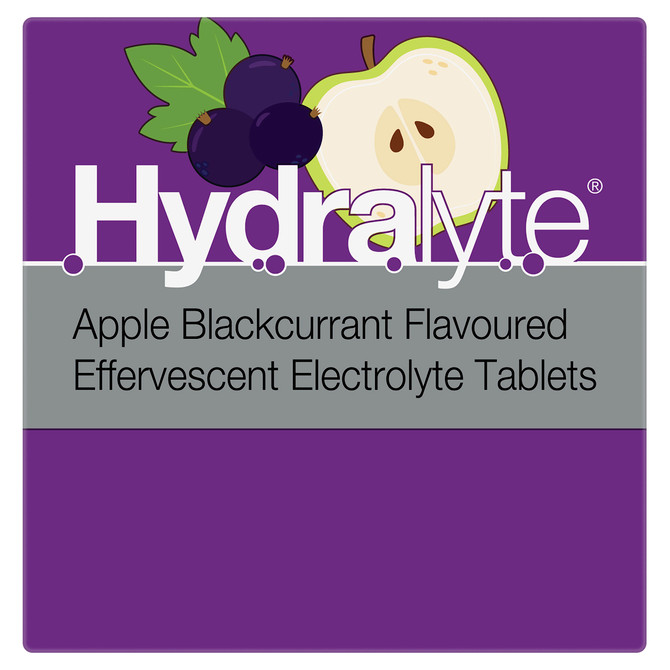 Hydralyte Effervescent Electrolyte Tablets Apple Blackcurrent Flavoured 20 Tablets