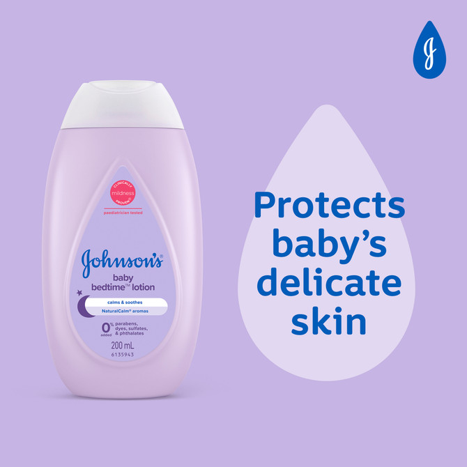 Johnson's Bedtime Gentle Calming Jasmine & Lily Scented Moisturising Baby Lotion 200mL