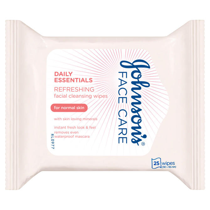 Johnson's Daily Essentials Cleansing Wipes Normal Skin 25 Pack