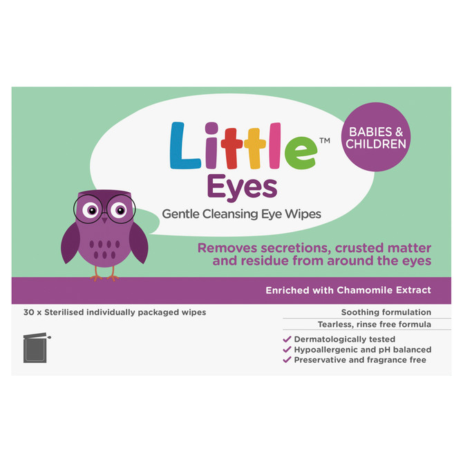 Little Eyes Gentle Cleansing Eye Wipes 30 Pack