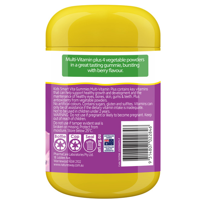 Nature's Way Kids Smart Vita Gummies Multi-Vitamin Plus 120s