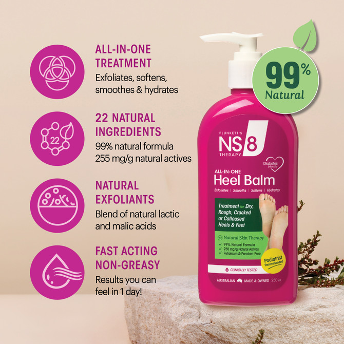 Plunkett's NS8 All-In-One Heel Balm 250mL