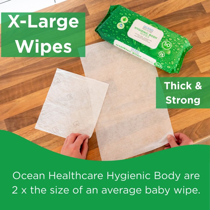 Ocean Healthcare Hygienic Body Wipes 50 Pack