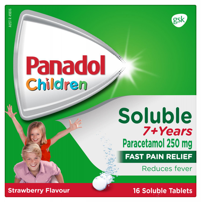 Panadol Soluble 7 Years+ 16 Tablets