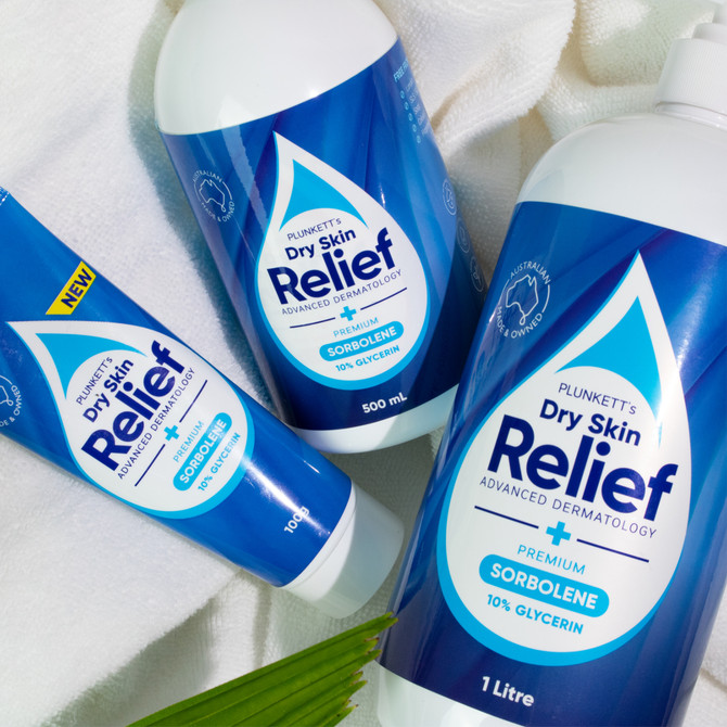 Plunkett's Dry Skin Relief Premium Sorbolene 10% Glycerin 1 Litre