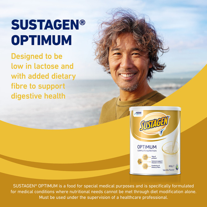  SUSTAGEN® Optimum Vanilla 800g Powder Nutritional Supplement Probiotic