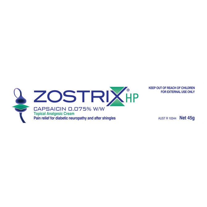 ZOSTRIX HP capsaicin 0.075%w/w cream tube 45g