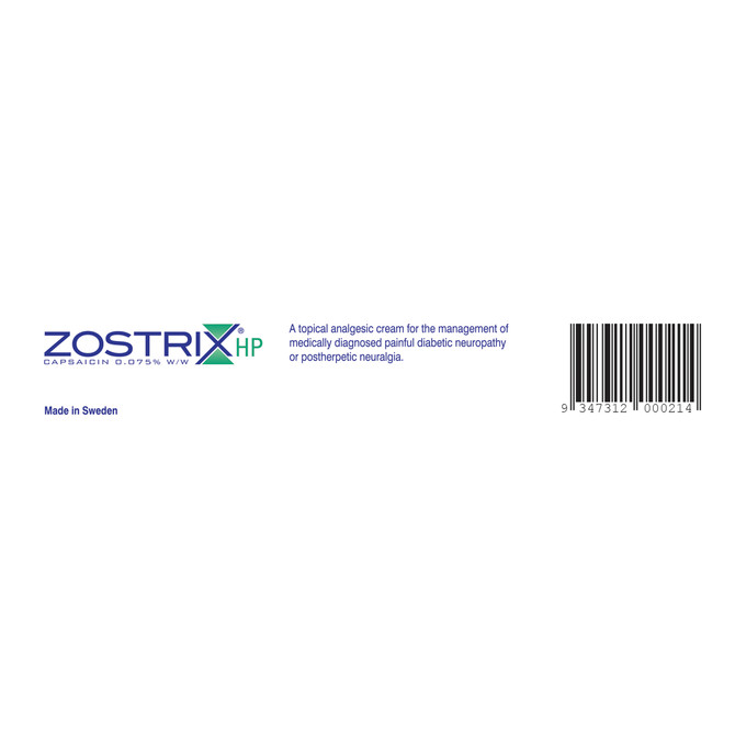 ZOSTRIX HP capsaicin 0.075%w/w cream tube 45g