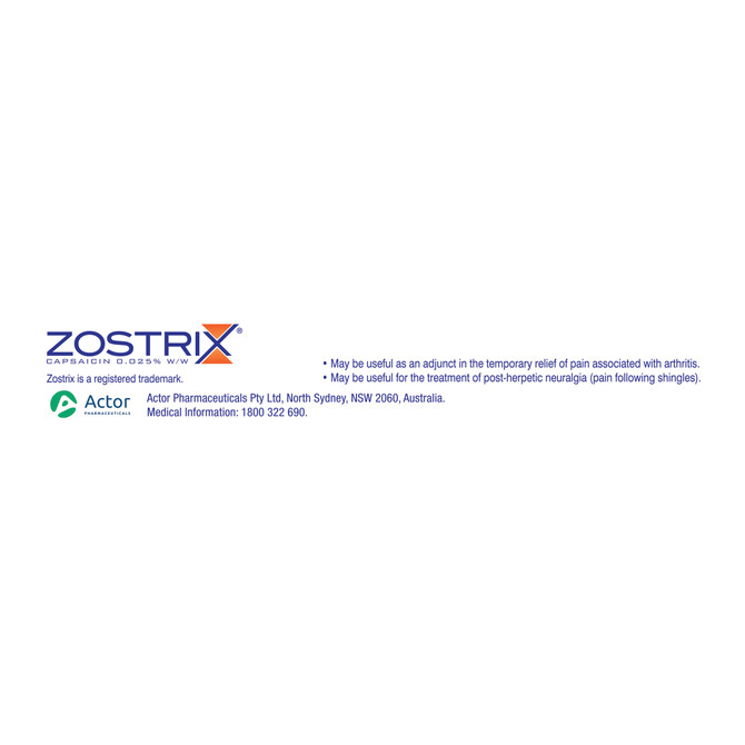 ZOSTRIX capsaicin 0.025%w/w cream tube 45g