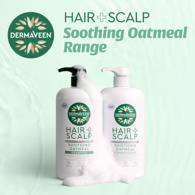 DermaVeen Hair + Scalp Soothing Oatmeal Shampoo 1L