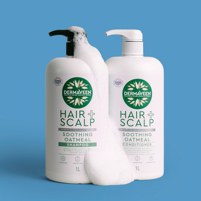 DermaVeen Hair + Scalp Soothing Oatmeal Conditioner 1L
