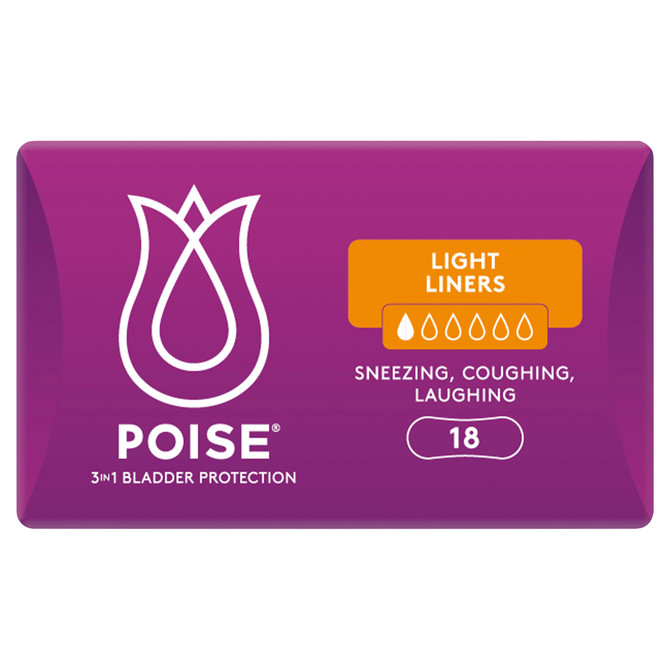 Poise Liners For Bladder Leaks Light 18 Pack