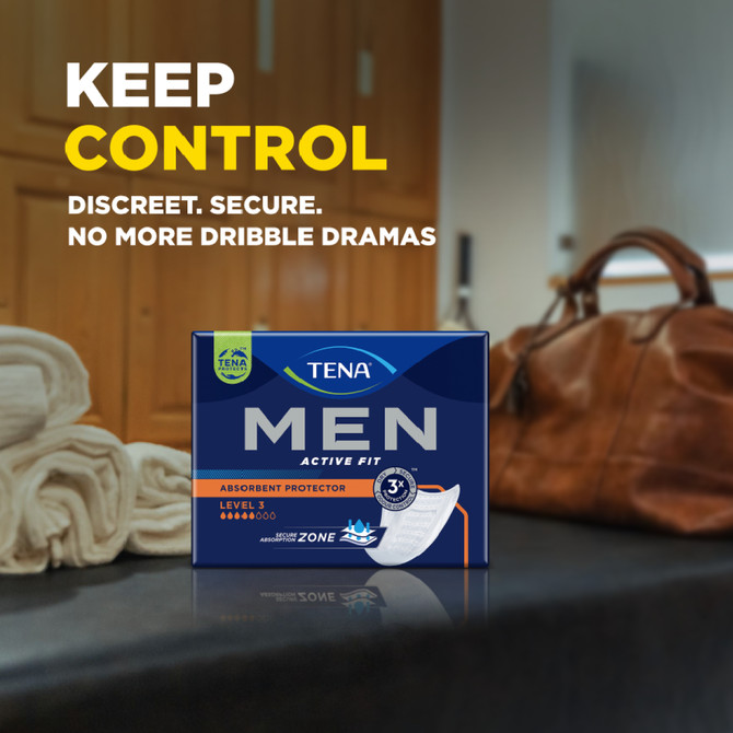 TENA Men Active Fit Absorbent Protector Level 3 Super 8 Pack