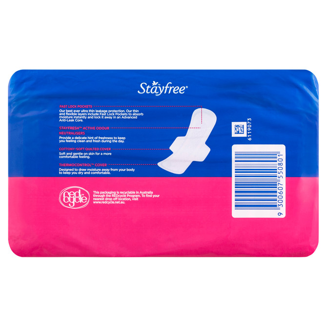 Stayfree Ultra Thin Super Pads With Wings 20 Pack