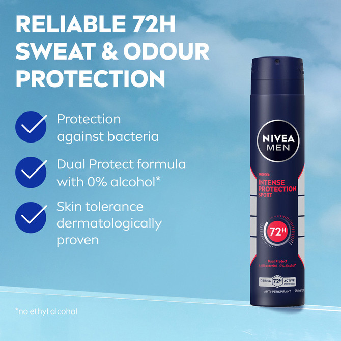 NIVEA MEN Intense Protection Sport Anti-Perspirant Aerosol 250ml