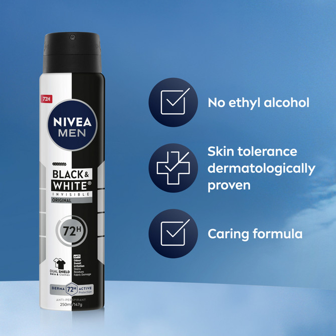 NIVEA MEN B&W Invisible Original Aerosol 250ml