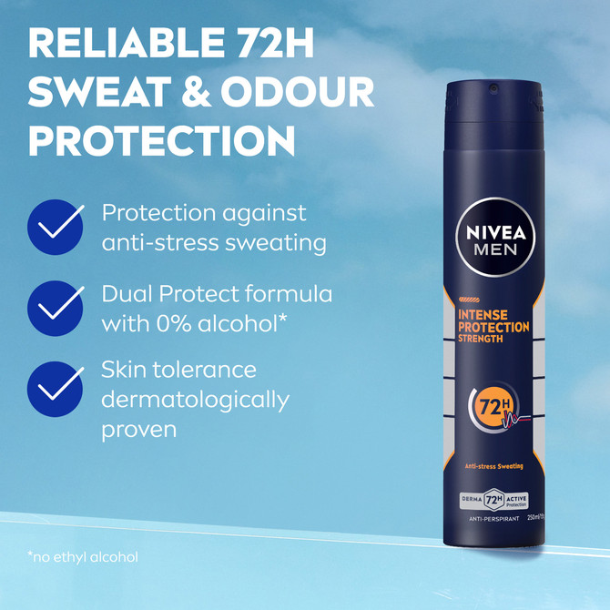NIVEA MEN Intense Protection Strength Anti-Perspirant Aerosol 250ml