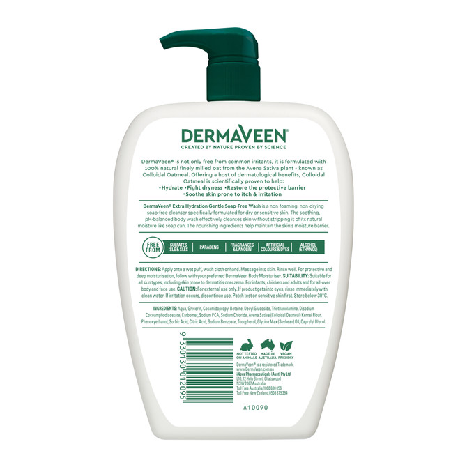 DermaVeen Extra Hydration Gentle Soap-Free Wash 1L