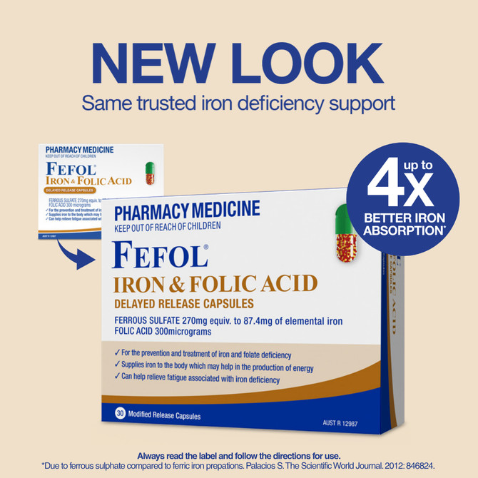 Fefol Iron & Folic Acid Delayed Release Capsules 60s 