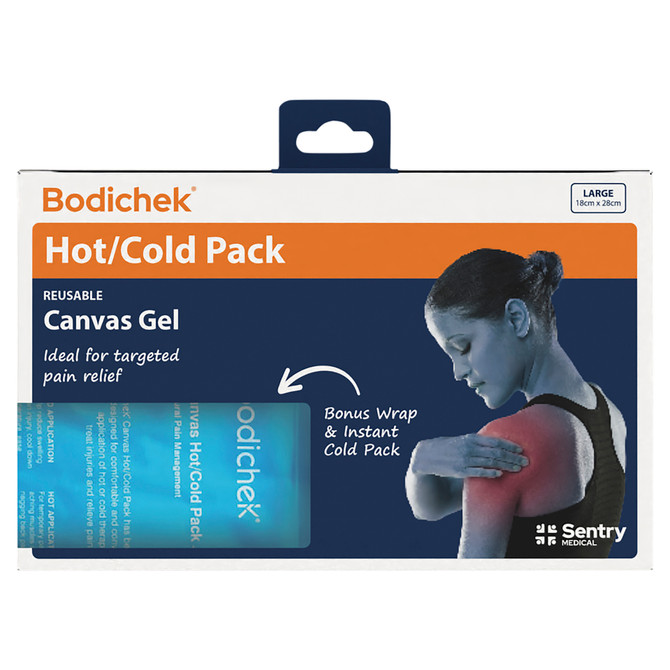 Bodichek® Hot/Cold Canvas Gel Pack Large 18cm x 28cm +Instant Cold Pack Medium