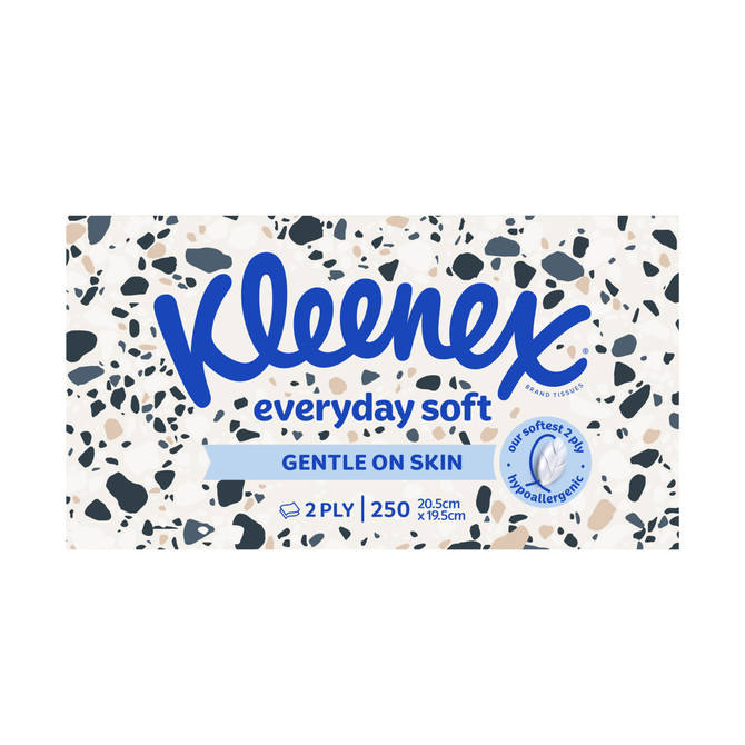 Kleenex Everday Silk Touch Facial Tissues, Jumbo Box 250 Sheets