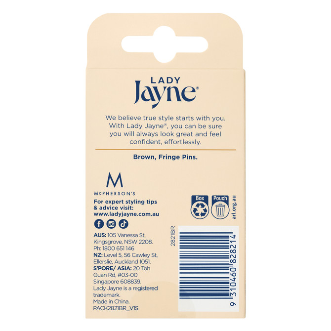 Lady Jayne Brown Fringe Pins, 50 Pk