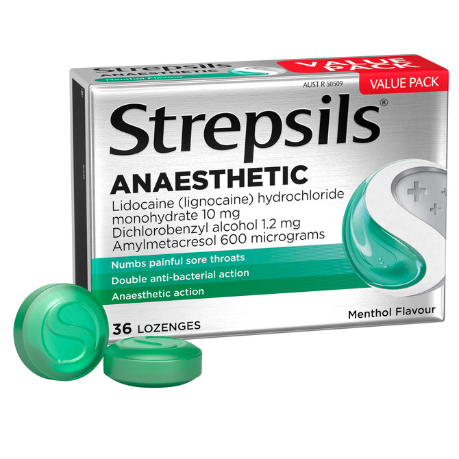 Strepsils Anaesthetic Lozenges Menthol 36 Pack