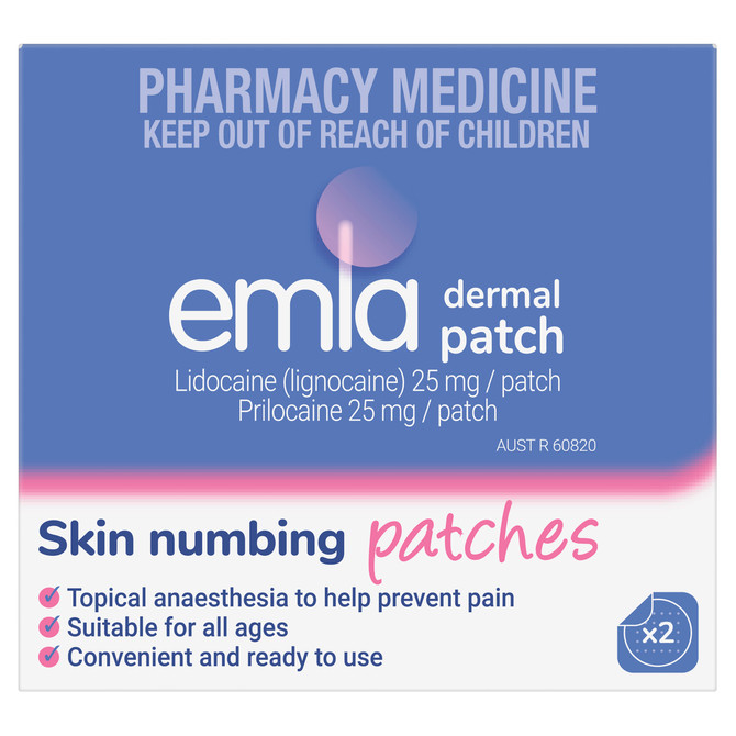 Emla 5% Skin Numbing Patches (2 pack)