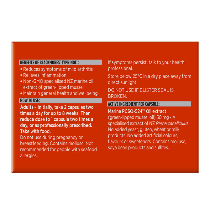 Blackmores Lyprinol® 100 Capsules