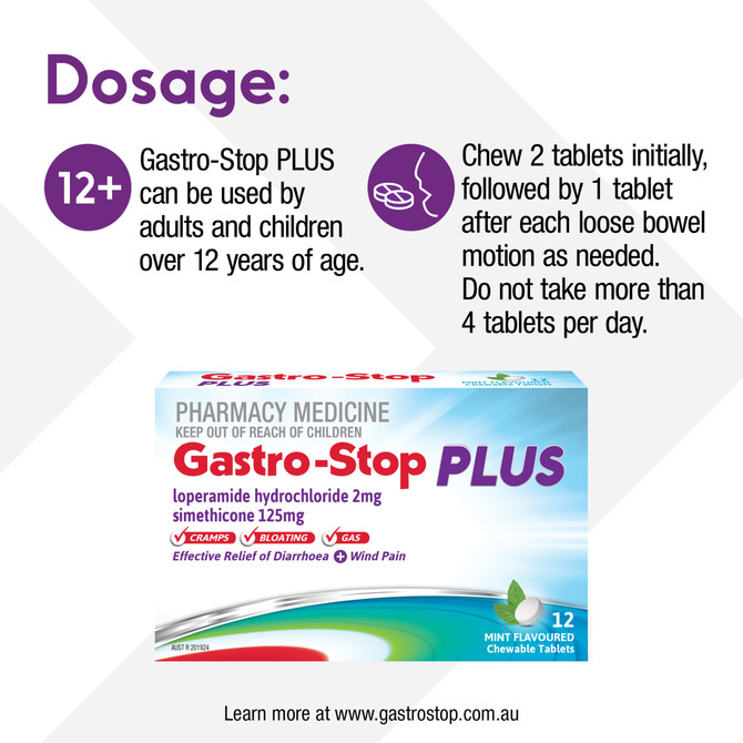 Gastro-Stop Plus Chewable Tablets x 12