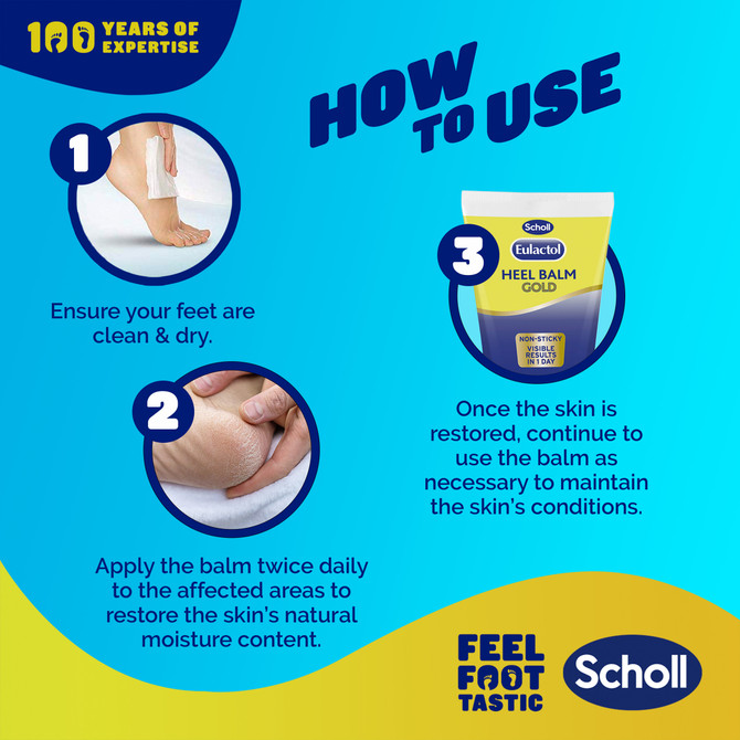 Scholl Eulactol Cracked Heel Balm Gold 120ml