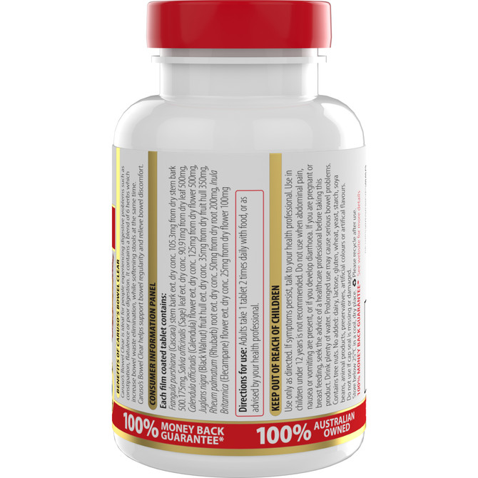Caruso's Bowel Clear® 60 Tablets