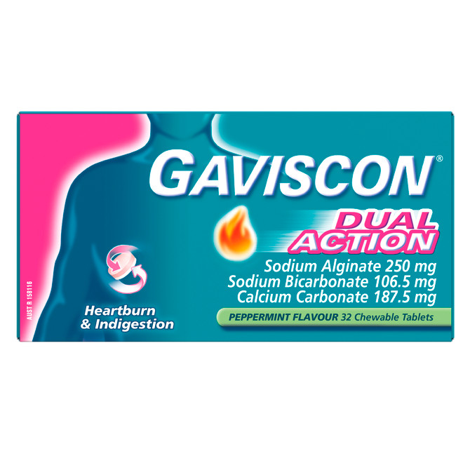 Gaviscon Dual Action Peppermint 32 Pack