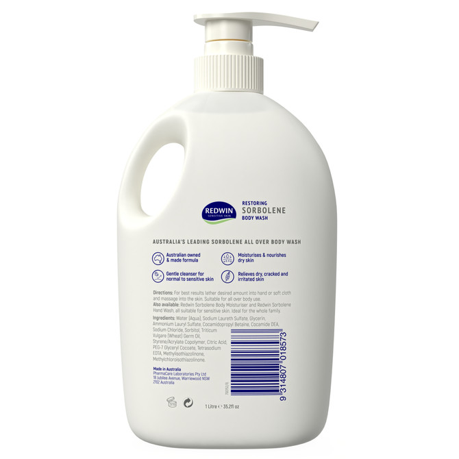 Redwin Sorbolene Body Wash with Vitamin E 1L
