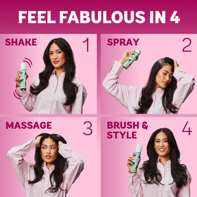 Batiste Blush Dry Shampoo | Floral  Fragrance | Instant Hair Refresh | 200 mL