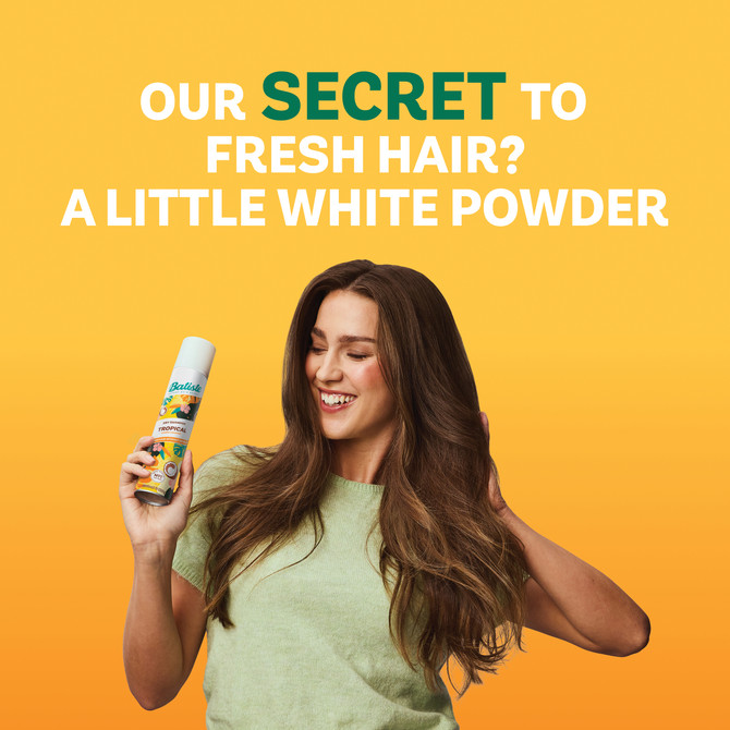 Batiste Tropical Dry Shampoo | Coconut Fragrance | Instant Hair Refresh | 200 mL