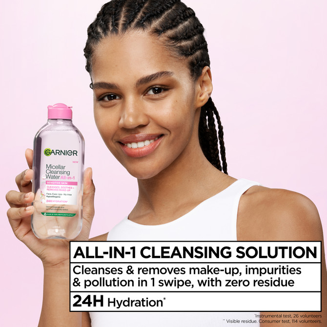 Garnier SkinActive Micellar Cleansing Water All-in-1 Cleanser & Makeup Remover for All Skin Types 400ml