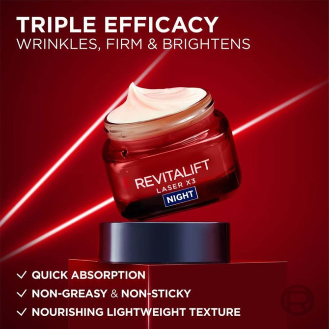 L'Oréal Paris Revitalift Laser X3 Anti-Ageing Night Cream 50ml