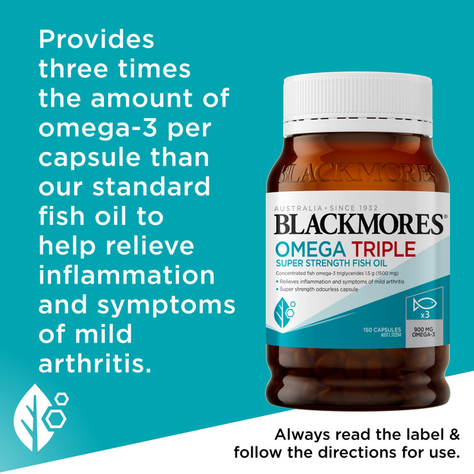 Blackmores Omega Triple Super Strength Fish Oil 150 Capsules