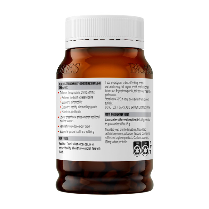 Blackmores Glucosamine Sulfate 1500 One-A-Day 180 Tablets