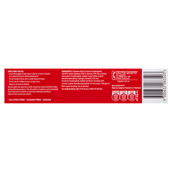Colgate Optic White Stain Fighter Enamel Care Teeth Whitening Toothpaste, 140g