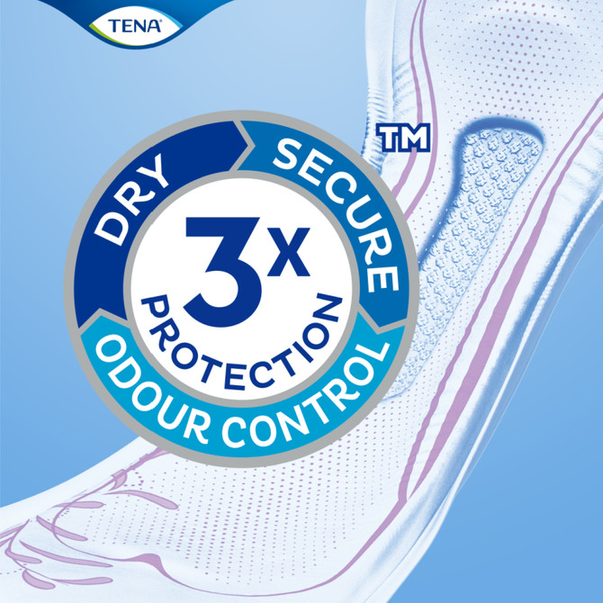 TENA Pads InstaDRY™ Long Length 8 Pack
